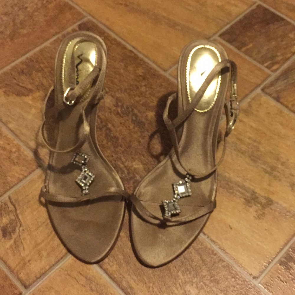 Gold shoes